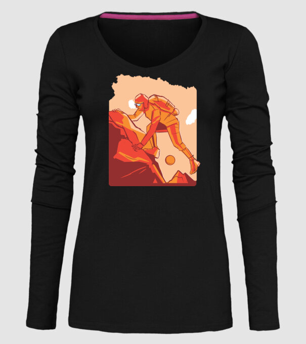 Alpinism model negru pe tricou