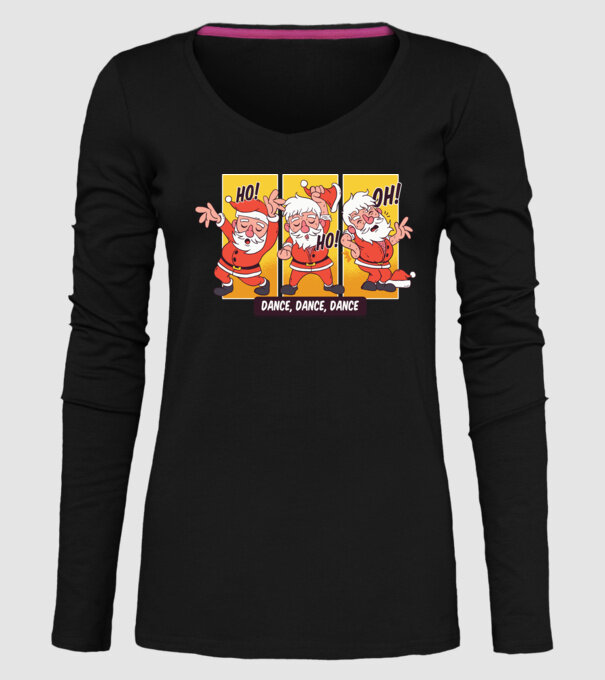 Hohoho dans Moș Crăciun model negru pe tricou