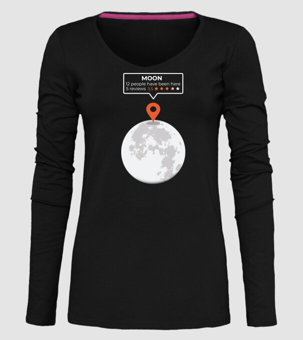 Luna Recenzie model negru pe tricou