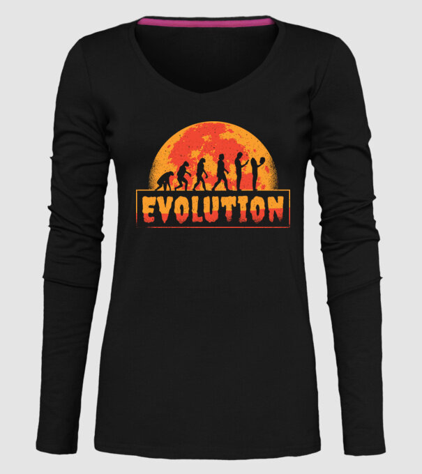 Evoluție Horror model negru pe tricou