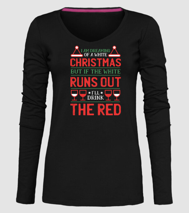 I am dreaming of a white Christmas model negru pe tricou