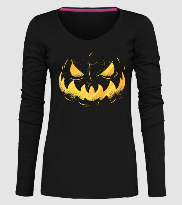 dovleac înfricoșător Halloween model negru pe tricou