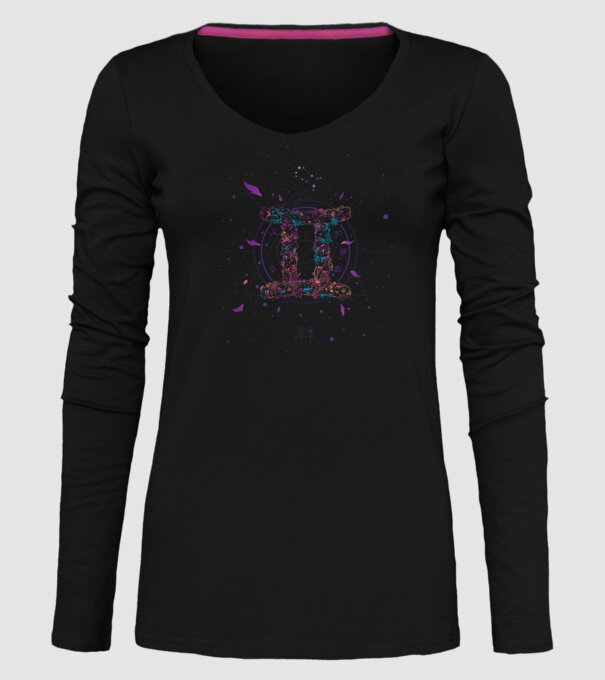 Gemini Zodiac model negru pe tricou