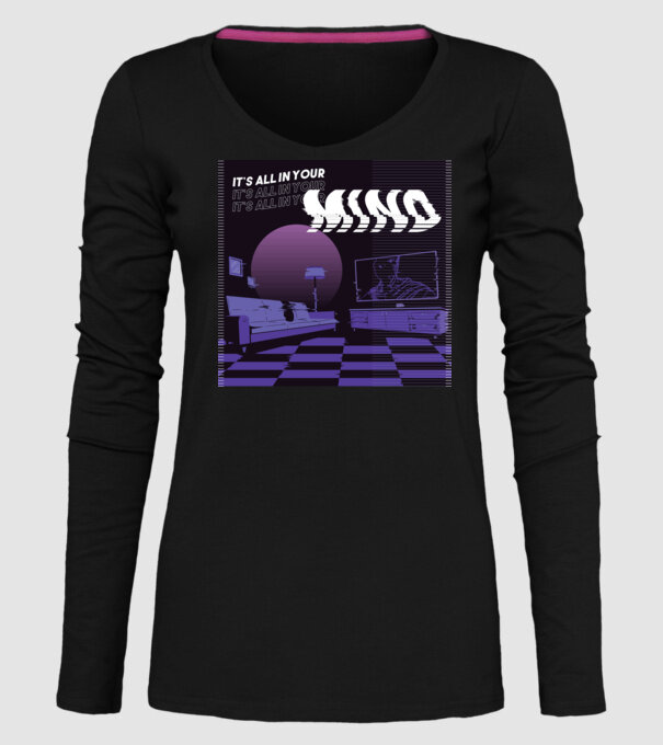 'It''s all in your mind' model negru pe tricou