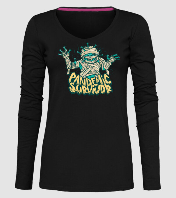 Supraviețuitorul epidemiei model negru pe tricou
