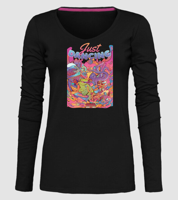 Just Dancing Fulgi de cereale model negru pe tricou