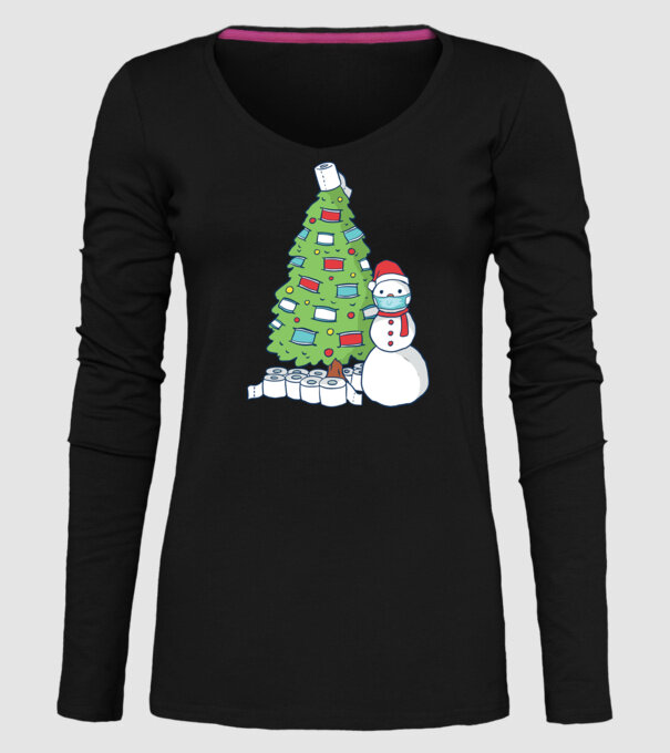 Brad De Crăciun model negru pe tricou