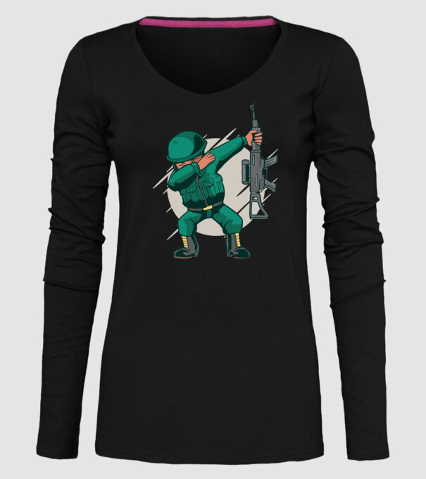 Soldat DAB model negru pe tricou