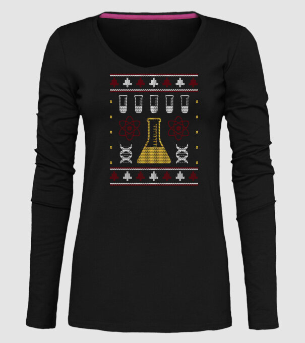 Pulover urât Chimie model negru pe tricou