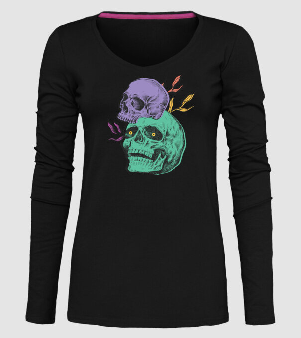 Cranii model negru pe tricou