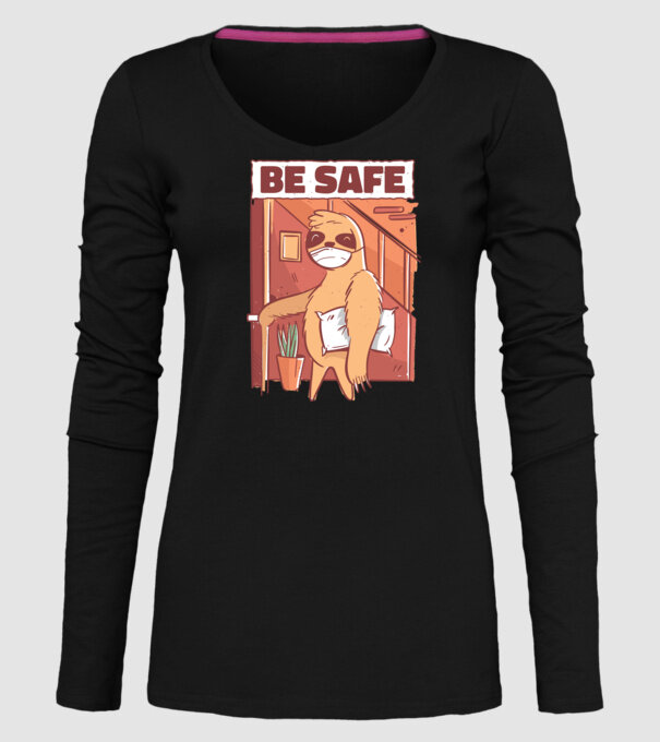 Leneș Be Safe model negru pe tricou