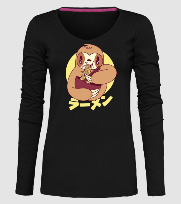 Ramen Leneș model negru pe tricou