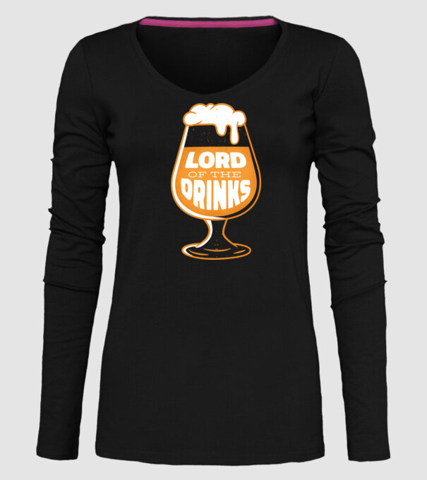 Lord of the Drinks Bere model negru pe tricou