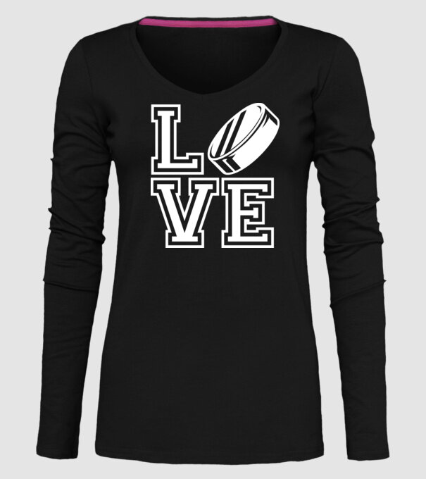 Love hochei model negru pe tricou