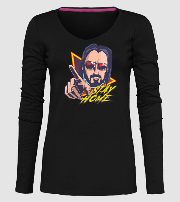 Stai acasă - Stay home model negru pe tricou