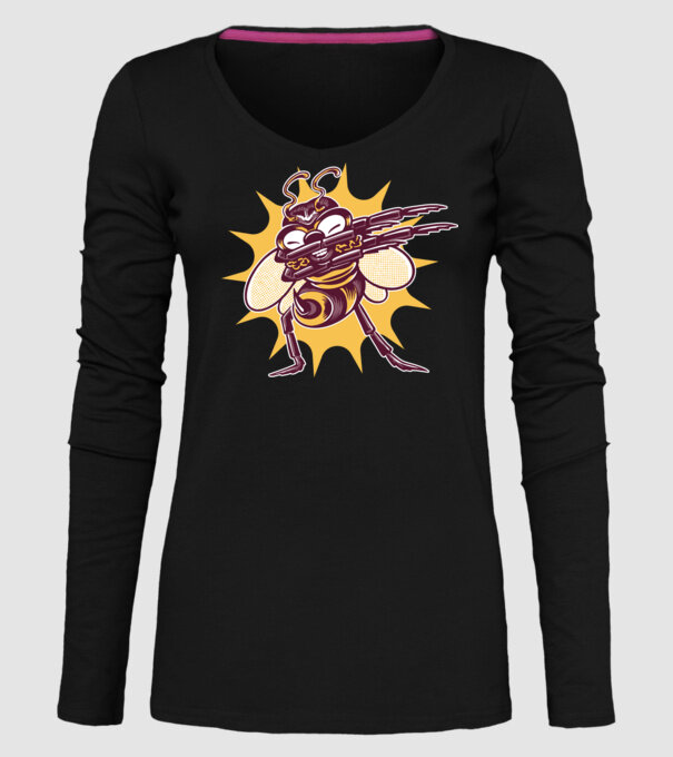 Albină DAB model negru pe tricou