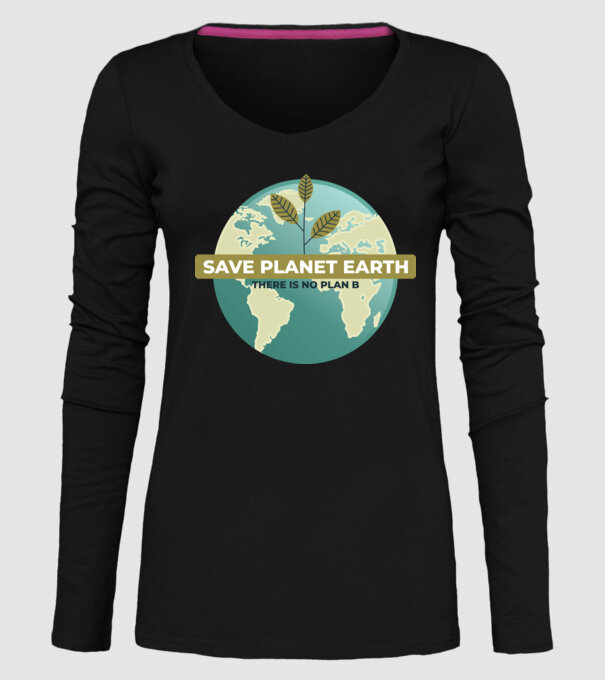 Să salvăm Pământul, nu există o altă planetă model negru pe tricou