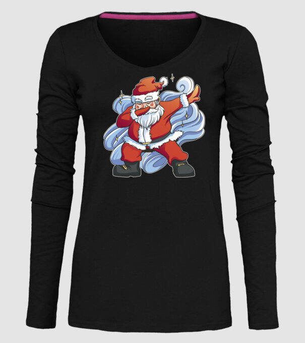 Moș Crăciun DAB pentru Crăciun model negru pe tricou
