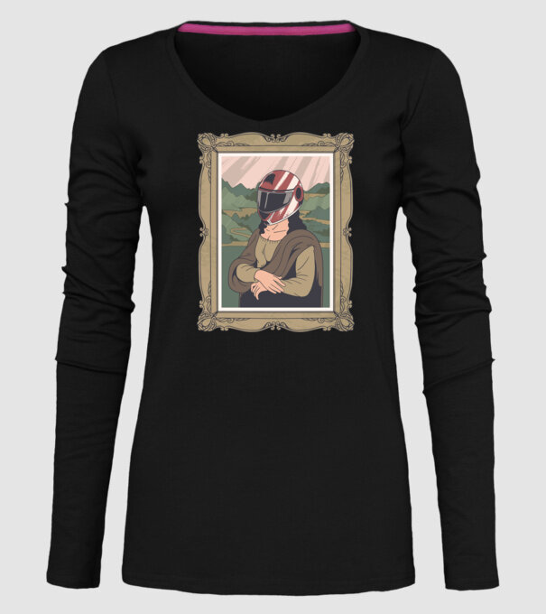 Mona Lisa Concurent model negru pe tricou