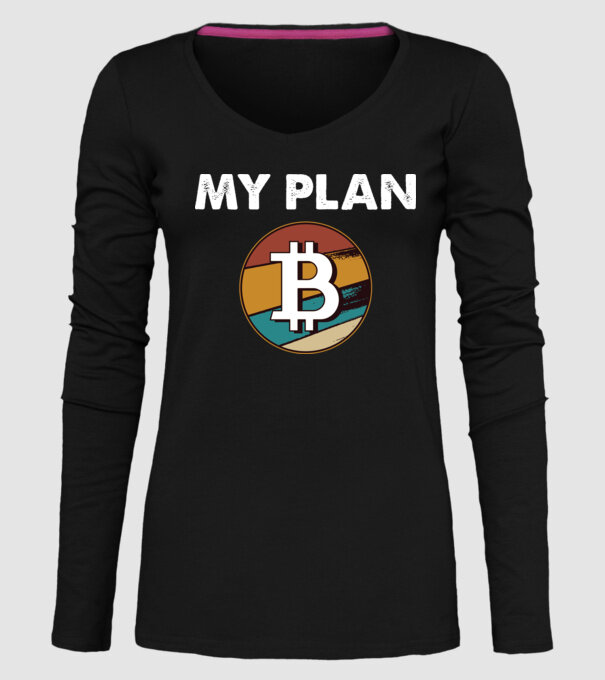 My plan B - Bitcoin model negru pe tricou