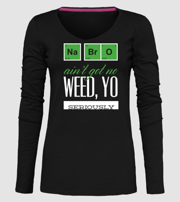 na bro aint got no weed model negru pe tricou