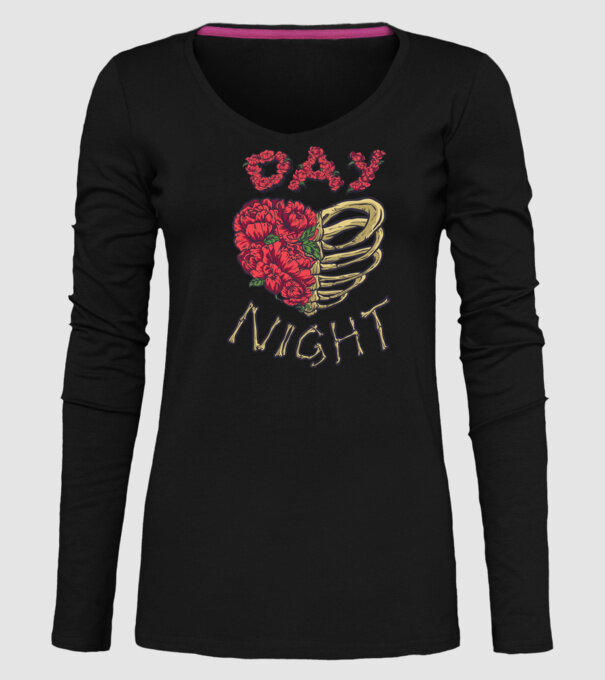 Zi vs. noapte model negru pe tricou