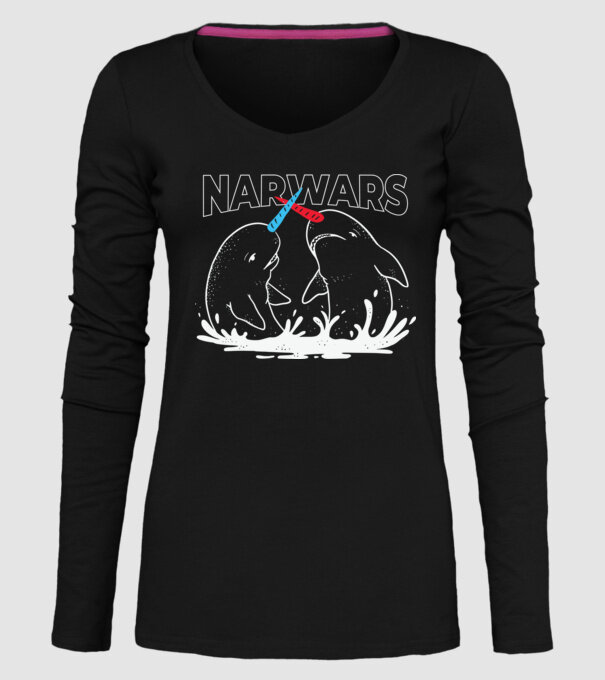 Narwars model negru pe tricou