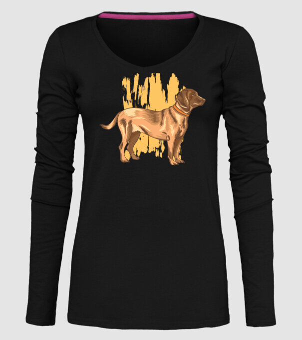 Câine de vânătoare german model negru pe tricou