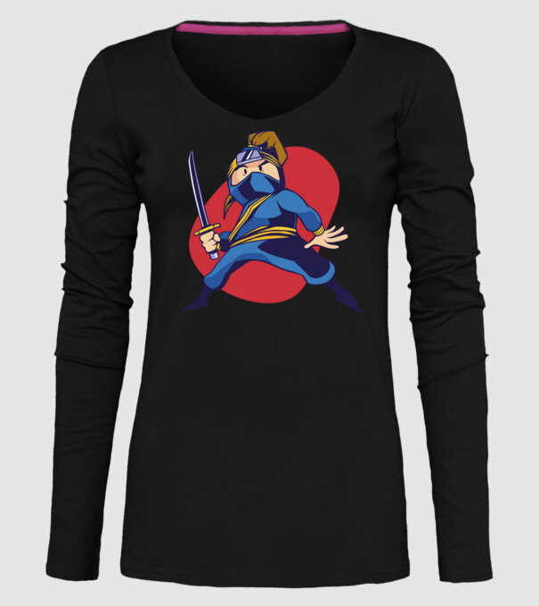 Copil Ninja model negru pe tricou