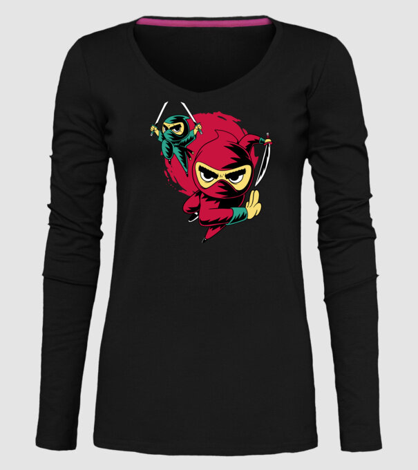 Tricou Ninja model negru pe tricou