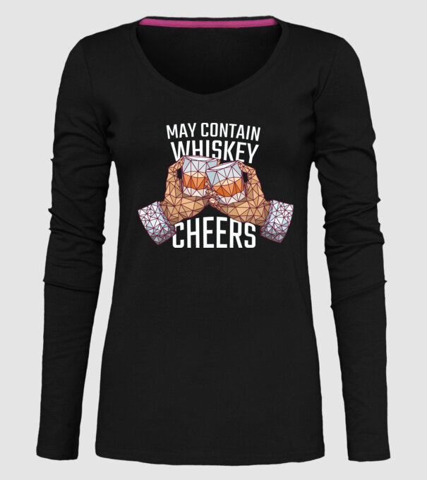 Poate conține urme de whisky model negru pe tricou