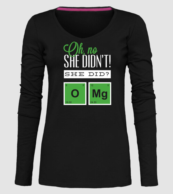 'Oh no she didn''t did she' model negru pe tricou