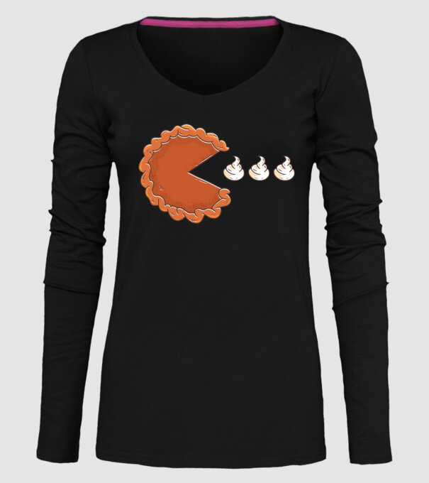 Pacman Cookie model negru pe tricou