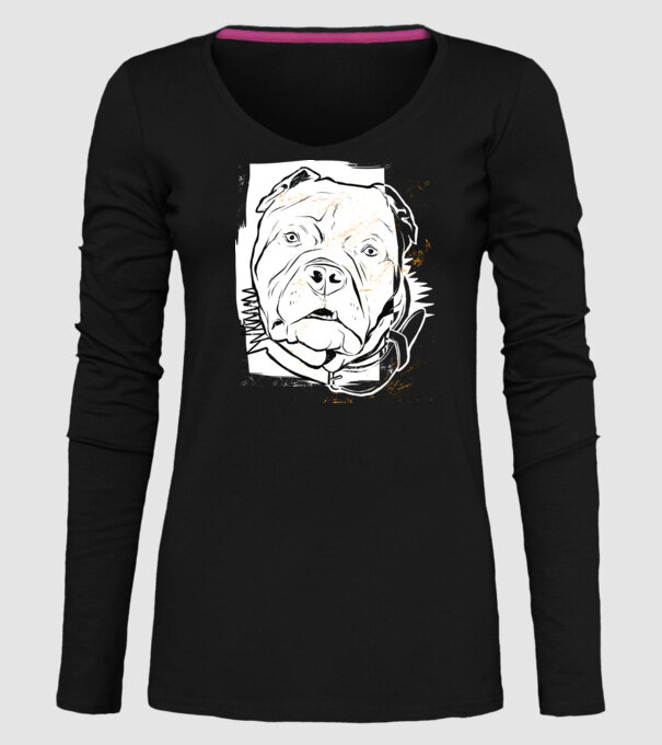 Cap Pitbull model negru pe tricou