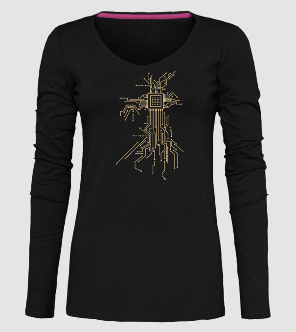 Procesor model negru pe tricou