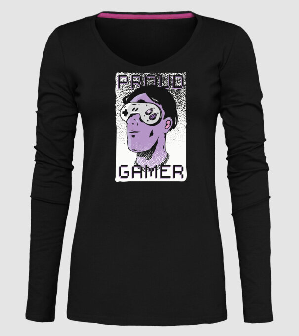 Ochelarii VR Proud Gamer model negru pe tricou