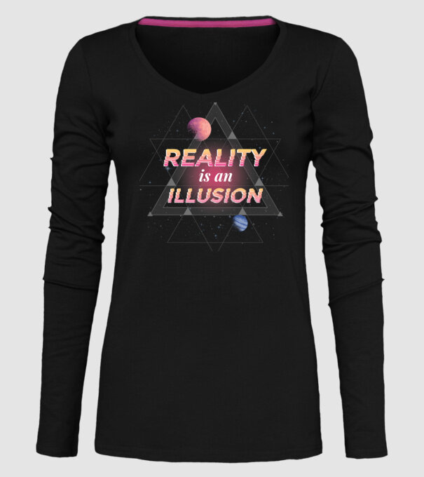 Reality is an Illusion model negru pe tricou