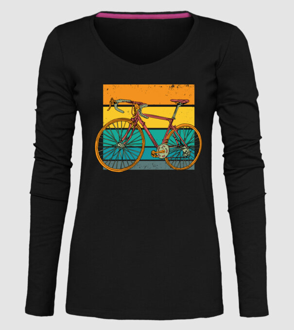 Bicicletă Retro model negru pe tricou