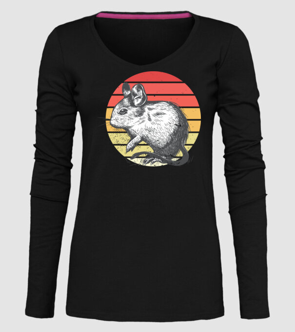 Retro Degu model negru pe tricou
