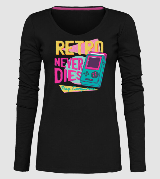 Retro Gameboy model negru pe tricou