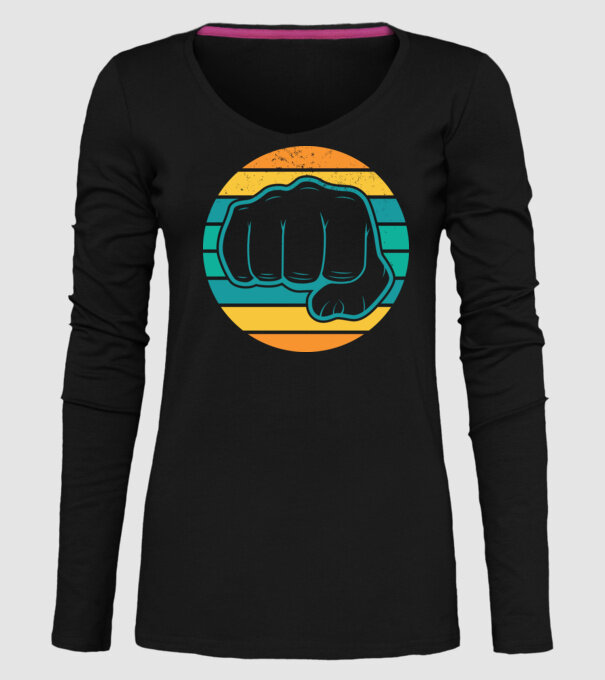 Pumn Retro model negru pe tricou
