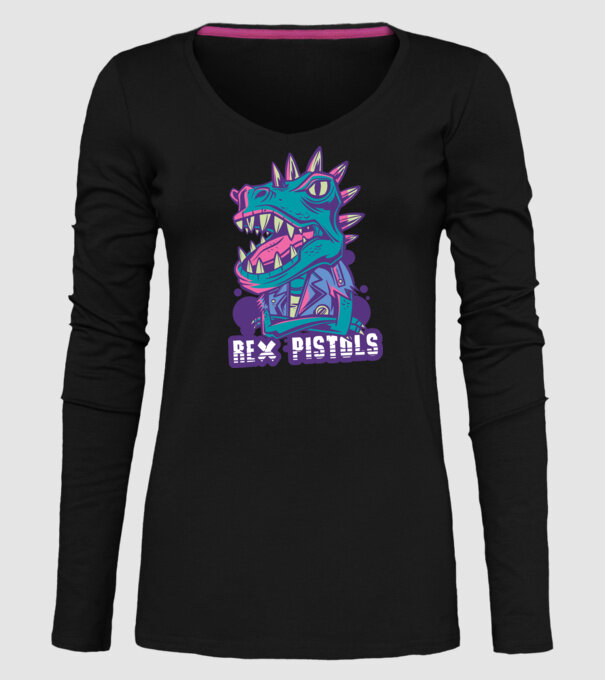 Rex Pistols model negru pe tricou