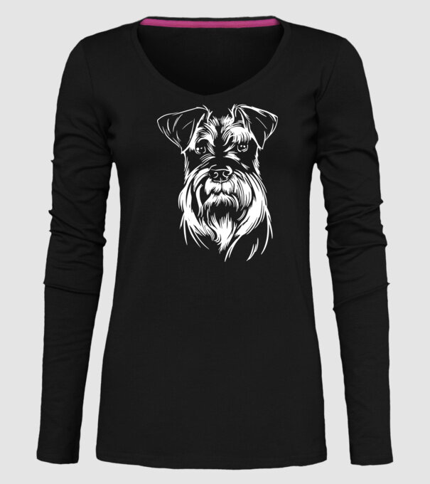 Cap Schnauzer model negru pe tricou