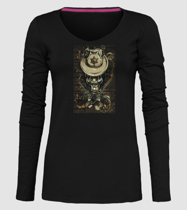 Șerif Maimuță model negru pe tricou