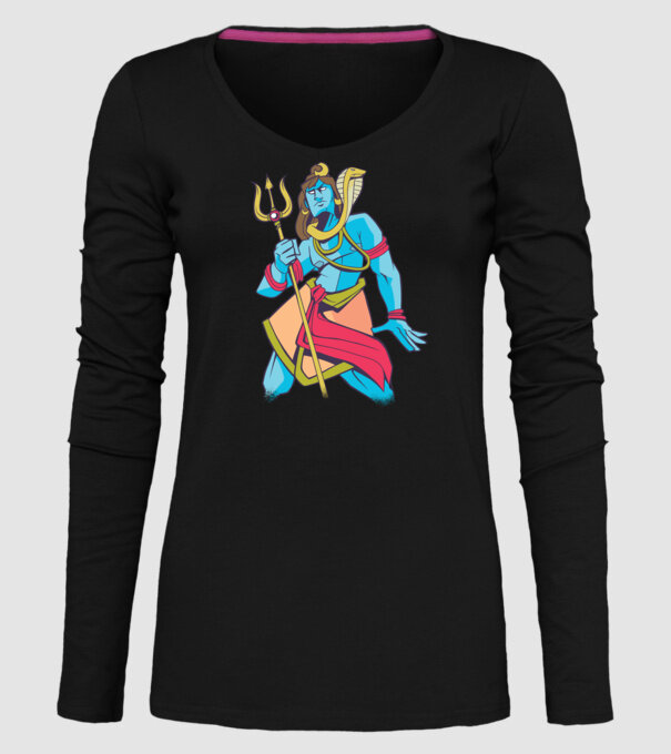 Shiva model negru pe tricou