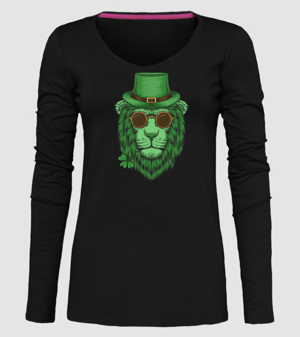 Sfântul Patrick Leu model negru pe tricou