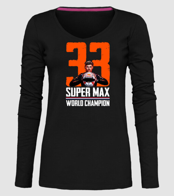 Super Max Formula 1 World Champion model negru pe tricou