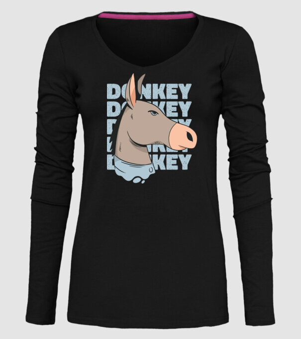 Măgar model negru pe tricou