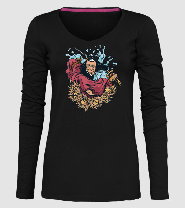 Samurai model negru pe tricou