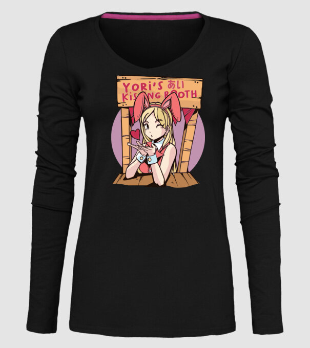 Anime îndrăgostit model negru pe tricou